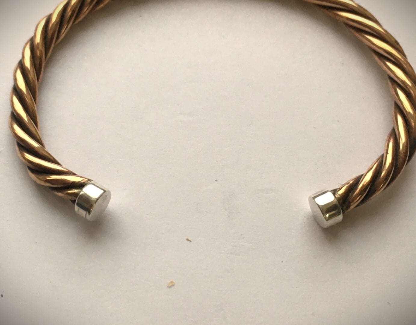 Bronze bangle with silver - Image 2