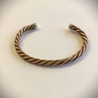 Bronze bangle with silver
