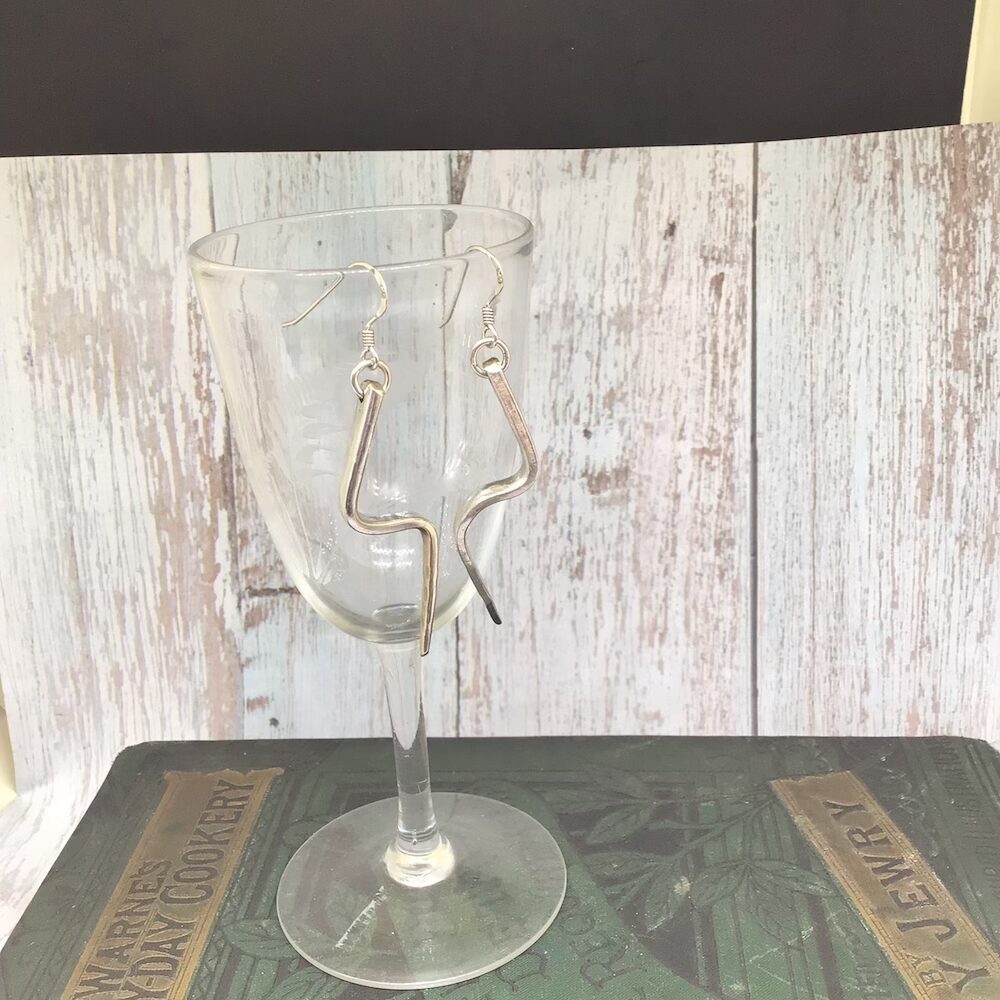 Fork tine zig zag earrings - Image 2