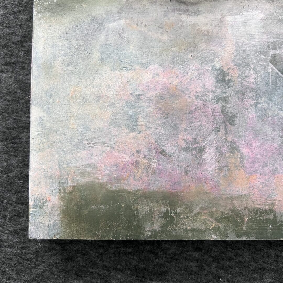 Dusky Pink Lake, original painting - Image 2
