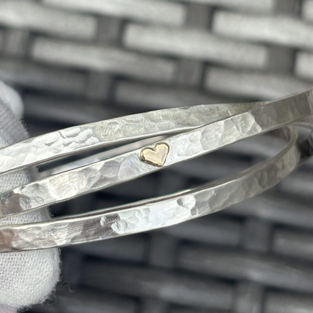 Russian Gold Heart Bangle - Image 4