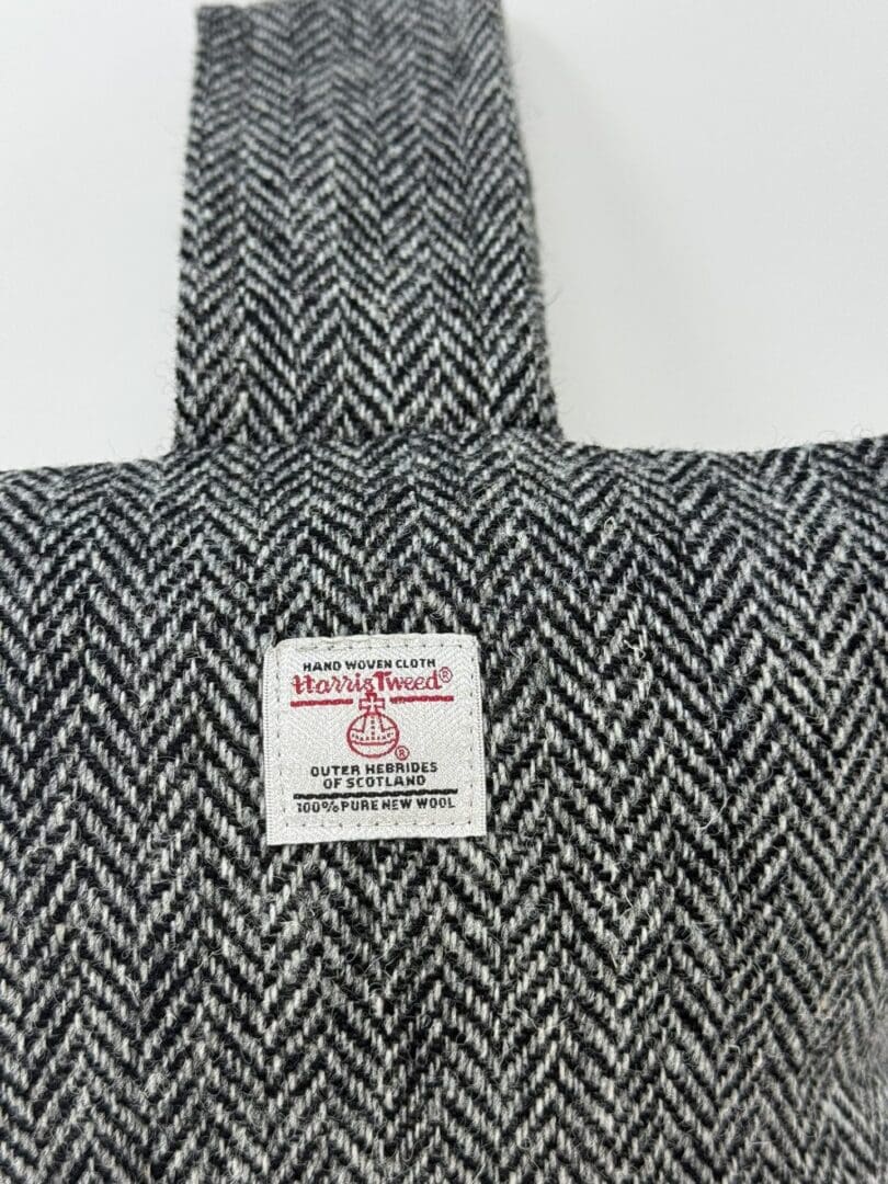 Harris Tweed® Doorstop – Grey and Black Herringbone, Handcrafted Luxury Zipped Wool Doorstopper (Copy) - Image 7