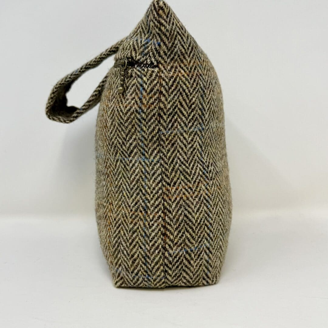 Harris Tweed® Doorstop – Brown Herringbone, Handcrafted Luxury Zipped Wool Doorstopper - Image 5