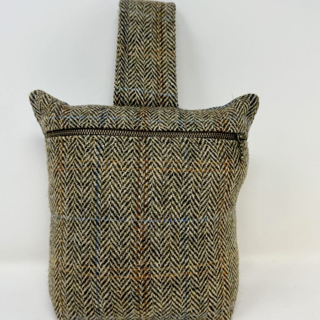 Harris Tweed® Doorstop – Brown Herringbone, Handcrafted Luxury Zipped Wool Doorstopper - Image 6