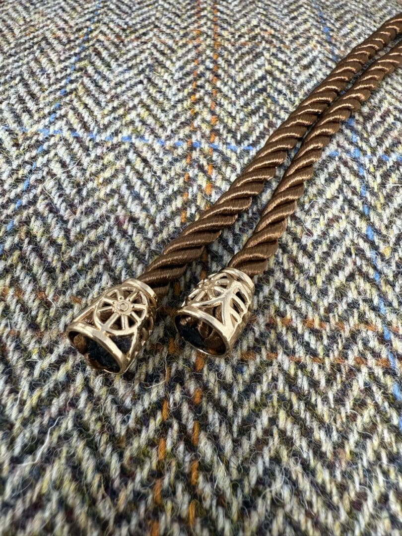 Harris Tweed® Brown Herringbone Dining Chair Cushion. Luxury Duck Feather Harris Tweed® Kitchen Seat Pad - Image 8