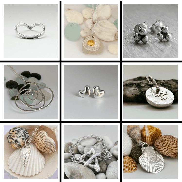 Nine pieces of jewellery available to buy from Jude Webster Jewellery
