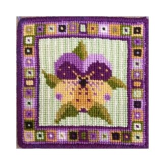Pansy Tile Tapestry Kit Animal Fayre Designer Tapestry Kits