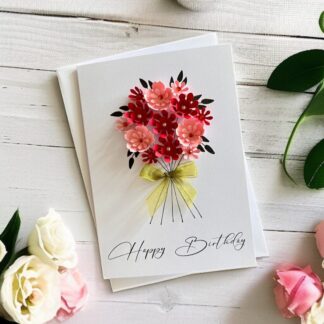 3D Handmade Greeting Cards, Personalised Greeting Cards, Handcrafted A6 Cards, Unique Floral cards