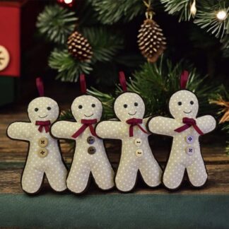Gingerbread men Christmas decoration (pair)