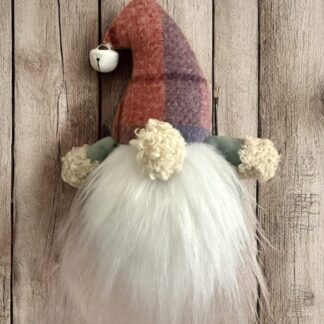 Tweed and velvet Christmas gonk decoration (pair)