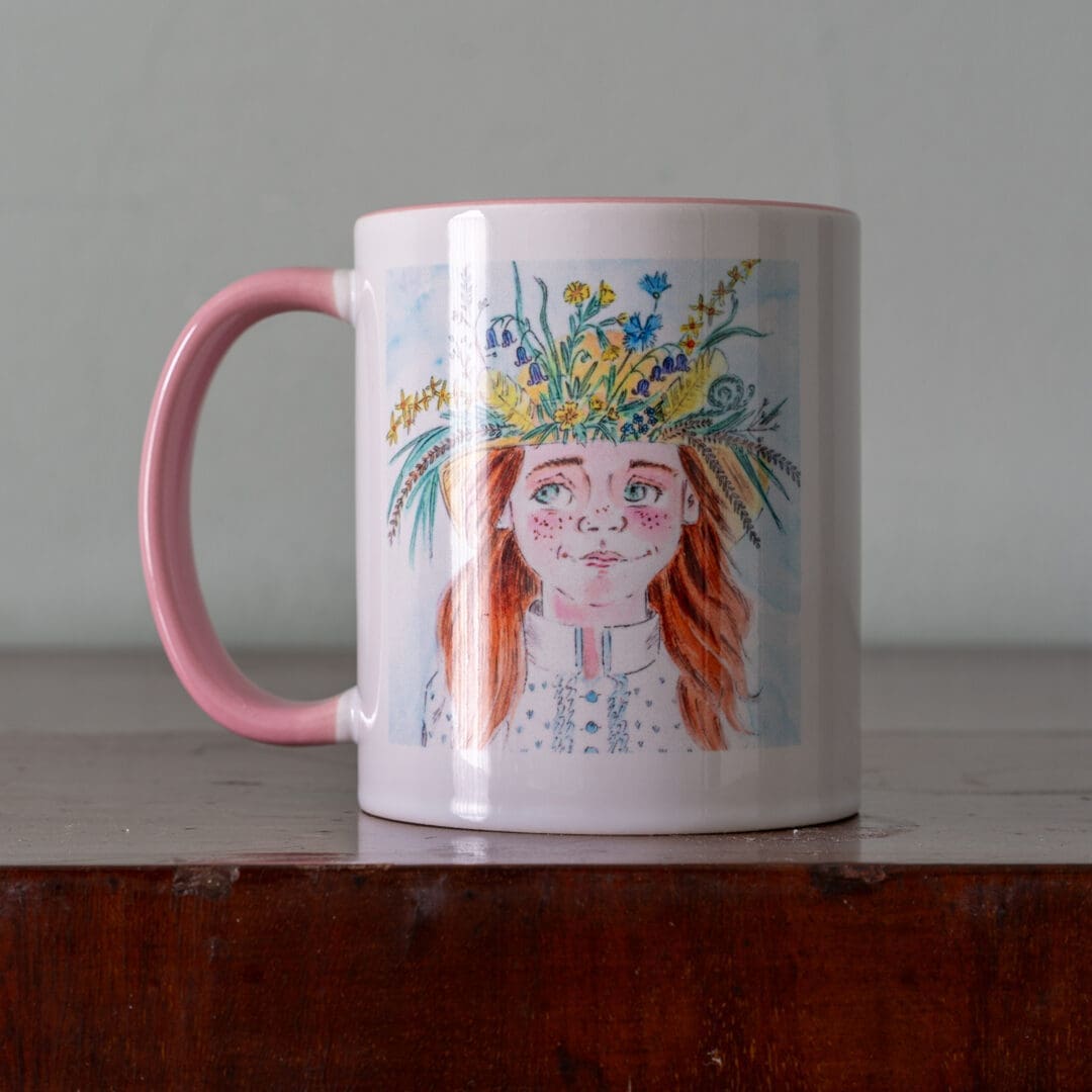 #tbchsellermug #mugillustrated #artmug #wildflowers #vintage #bonnet