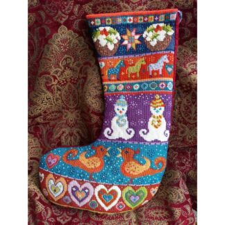 Snowman Stocking Tapestry Kit Animal Fayre Designer Tapestry Kits