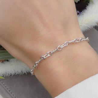 Handmade Sterling Silver Wire Chain Bracelet
