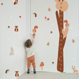 Woodland style height chart for measuring kids growth