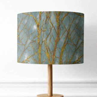 Forest Lampshade - Blue, Gold, Grey Tone Lightshade