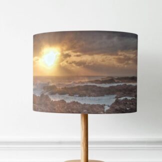 Coastal Seaside Lampshade - Sunset Ocean Waves Lightshade