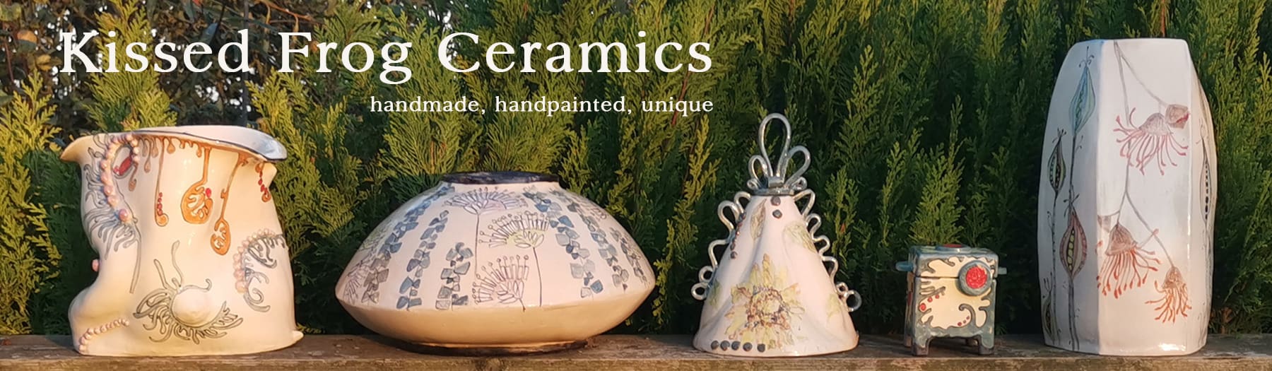 kissed frog ceramics banner