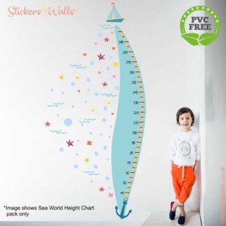 kids measurement height chart ocean themed