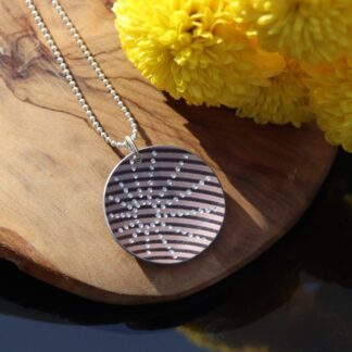 Aluminium pendant with a drilled ‘sparkle’ effect STARBURST