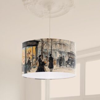 Victorian Street Scene Paris Lampshade lightshade
