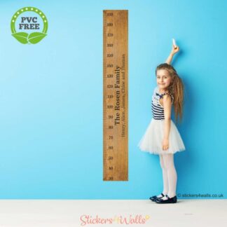 Stick on ruler style height chart