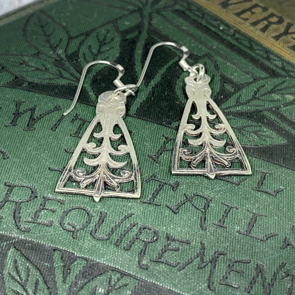 Antique teaspoon handles earrings