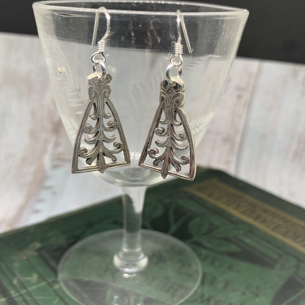 Victorian teaspoon handle earrings - Image 2
