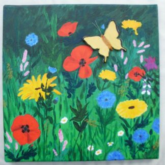 "Acrylic-painting-with-Wild-flowers"
