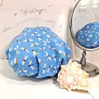 Blue Dragonfly Luxury Shower Cap