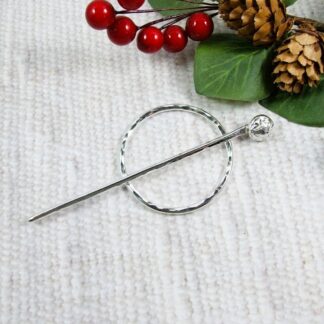 chunky silver shawl pin