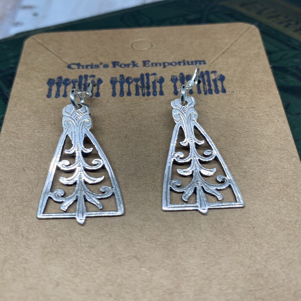 Victorian teaspoon handle earrings - Image 3