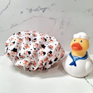 Fox Print Childs Shower Cap