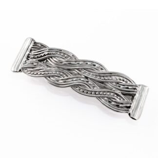 Medium Double Weave Sterling Silver Hair Barrette