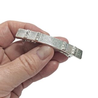Medium Sterling Silver Hair Barrette with Woven Detail