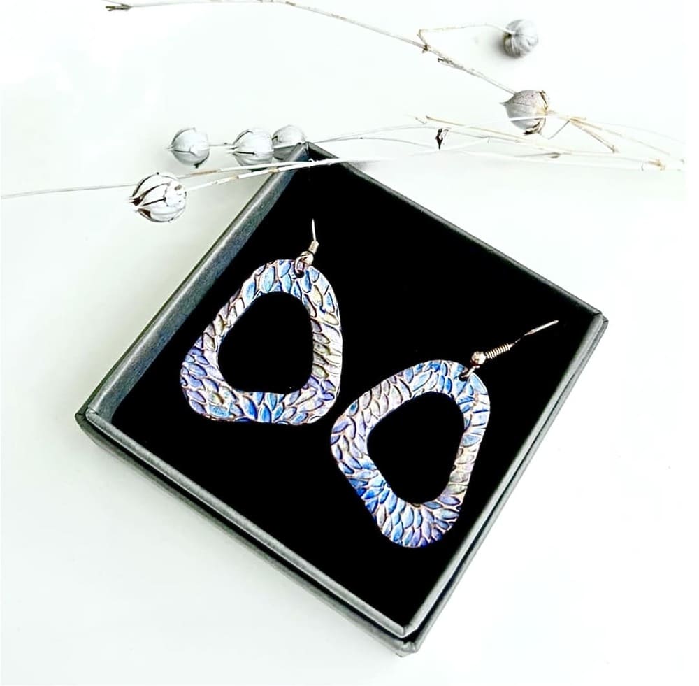 Copper Handcrafted Drop Earrings - Image 5