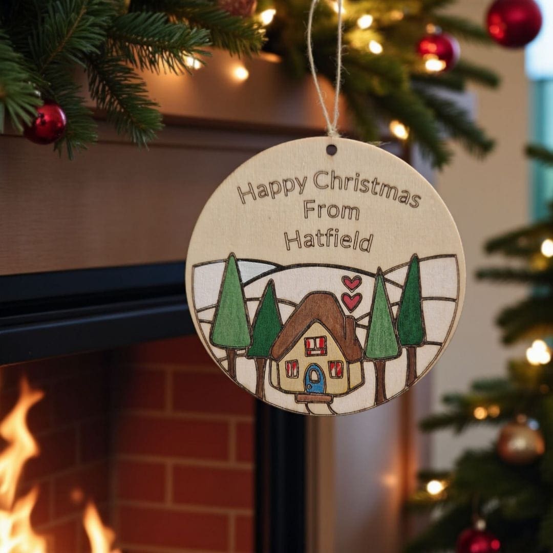 Wooden Personalised Christmas Decoration - Image 2