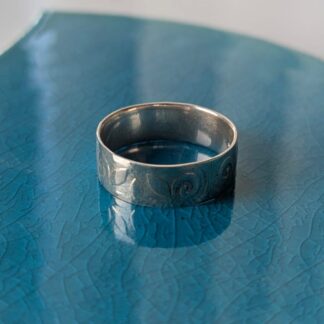 Silver Hammered Texture Ring