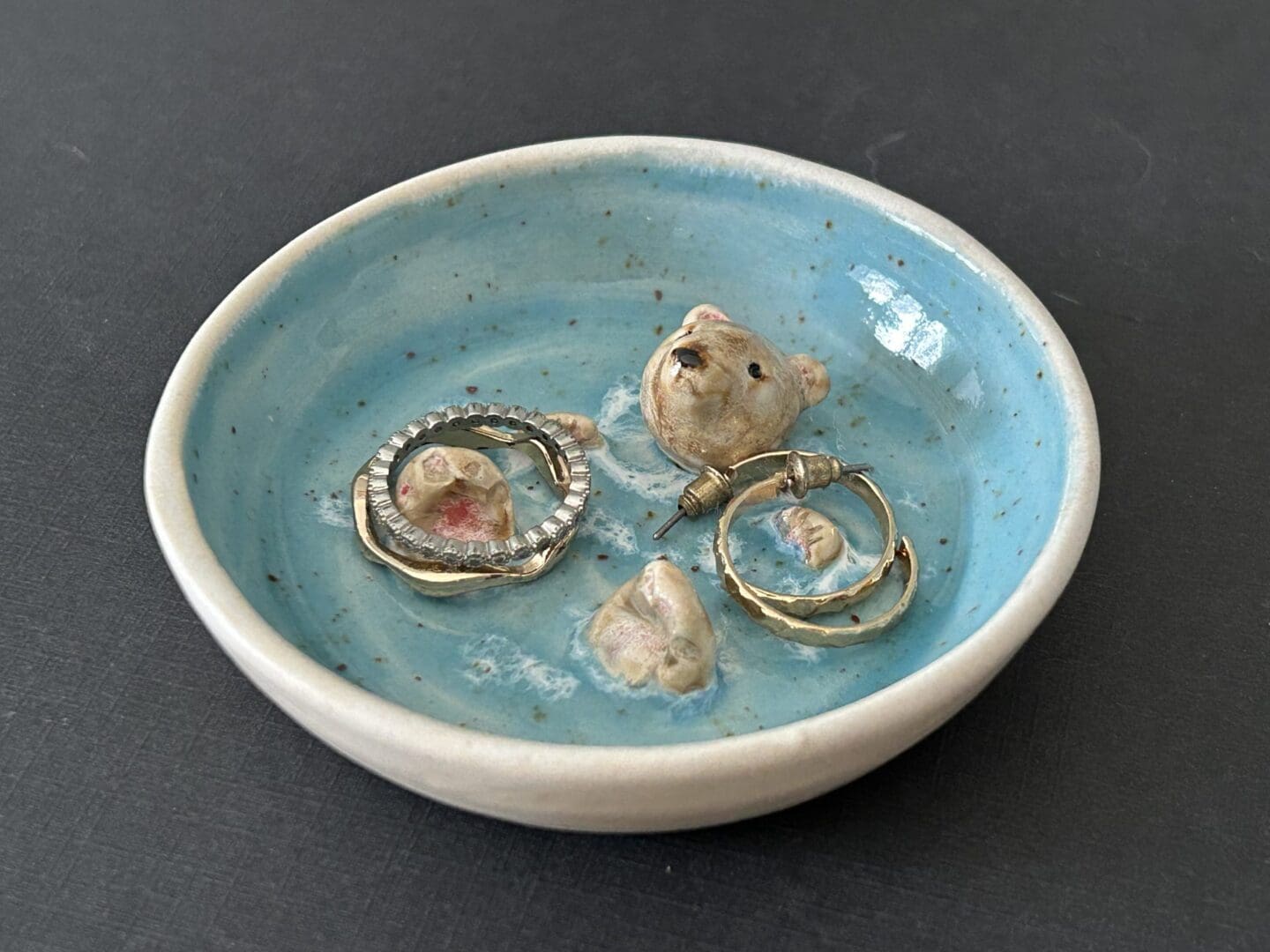 Ceramic trinket dish with cute swimming animal - Image 8