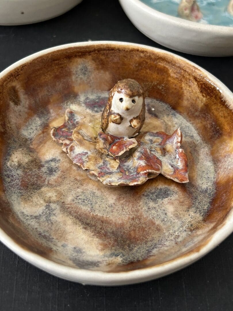 Ceramic trinket dish with cute woodland animal - Image 8