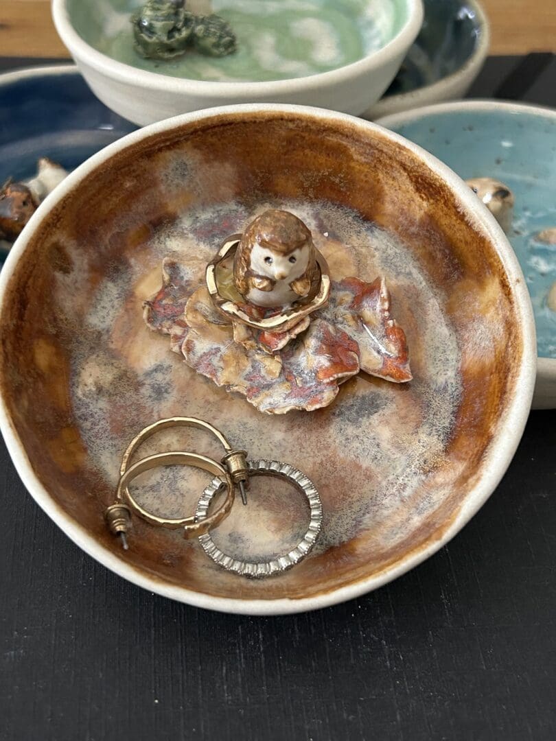 Ceramic trinket dish with cute woodland animal - Image 7
