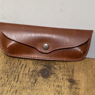 Italian leather glasses cases made, handcrafted, snap fastening