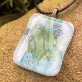 Dragonfly Fused Glass Pendant