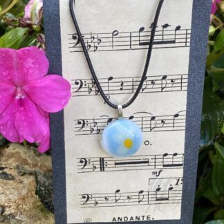 Dainty Daisy Fused Glass Pendant