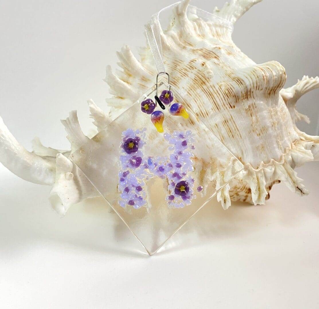 Letter fused glass mini suncatcher - Image 5