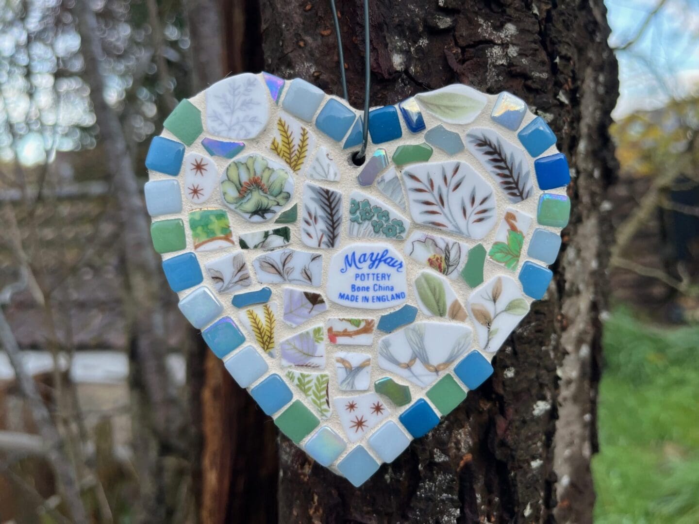 Artisan Mosaic Heart - sustainable Handmade Home Accent, modern artisan gift. - Image 3