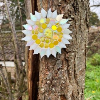 Cottage Garden Mosaic Flower - slate hanging garden decoration