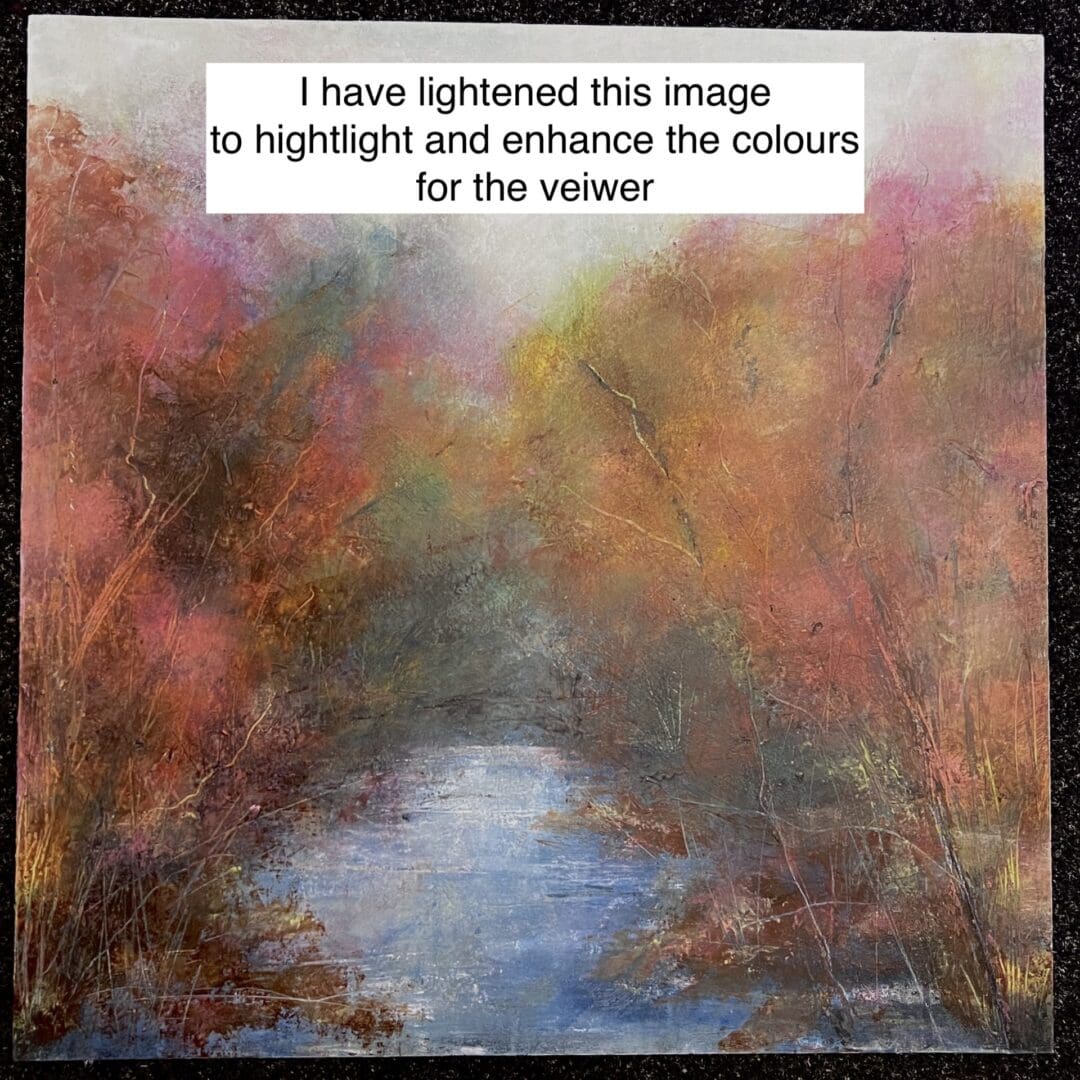 Autumn Glow an original oil & cold wax original painting - Image 2