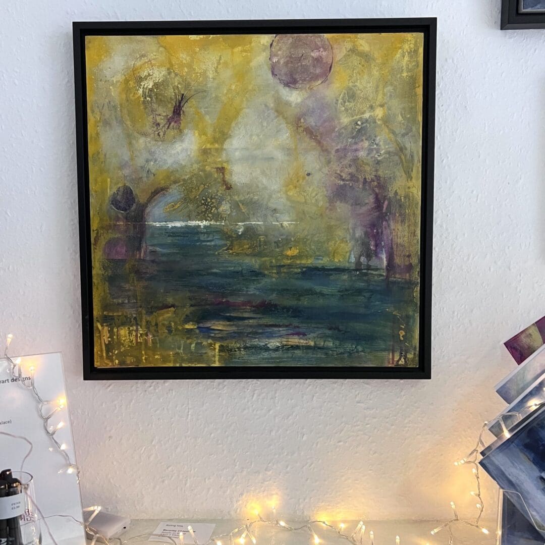 Golden Glow original acrylic painting