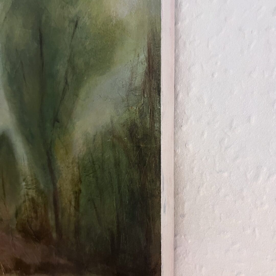 A Trio of Trees semi abstract landscape oil painting