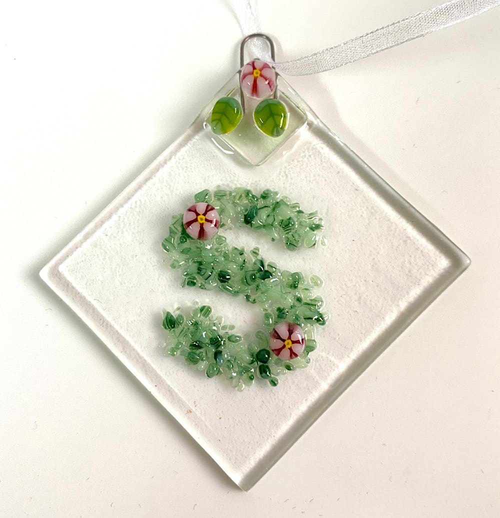 Letter fused glass mini suncatcher - Image 7
